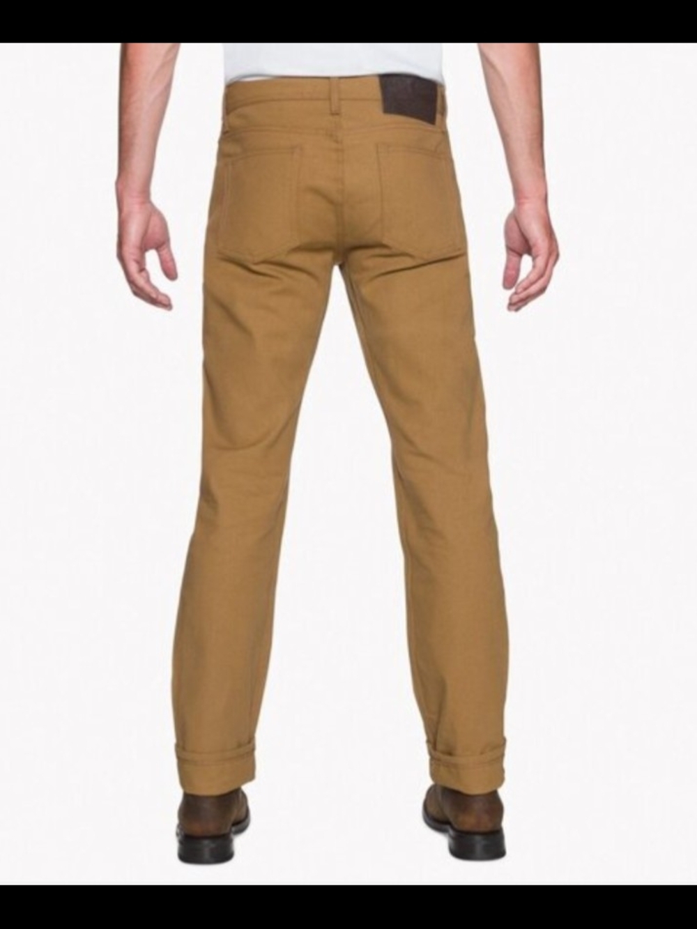 Naked & Famous Skinny Guy Black Selvedge Jeans Men’s 31 Slim Tapered Caramel Tan